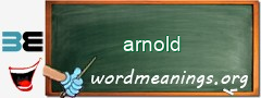 WordMeaning blackboard for arnold